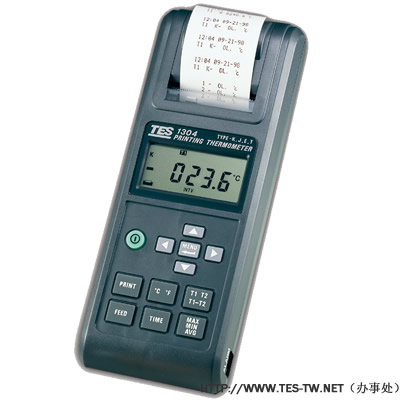 TES-1304双通道温度计(现场列印)